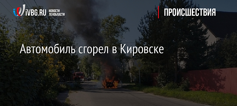 Автомобиль сгорел в Кировске