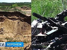 На плодородных воронежских чернозёмах неизвестные организовали свалку и карьер