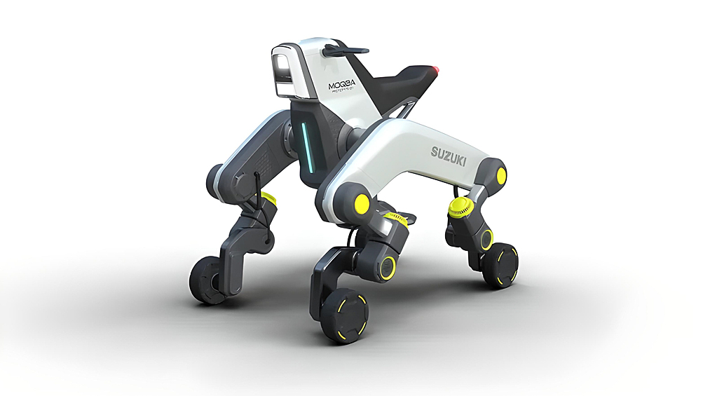 MOQBA — необычный концепт от японской Suzuki. Это транспортное средство больше напоминает собаку, чем полноценный скутер. Конструкция с использованием “ног” позволяет MOQBA адаптироваться к любым поверхностям и даже, как заявляет производитель, подниматься по лестницам. 