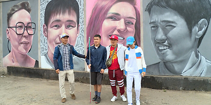 Таких «Один на миллион»: граффити с портретами шести выдающихся кыргызстанцев украсили Бишкек
