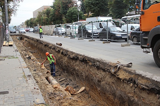 «Квадра» начала второй этап реконструкции на улице Ленина в Курске