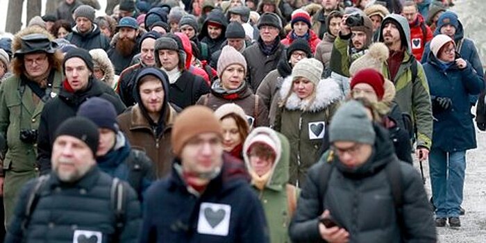 В Москве около 400 человек пришли на несогласованную публичную акцию