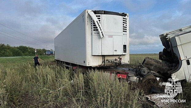 На трассе «Оренбург – Илек» фура слетела в кювет