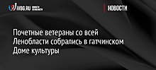 Почетные ветераны со всей Ленобласти собрались в гатчинском Доме культуры