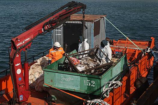Сбор мазута со дна моря в Анапе полностью завершили
