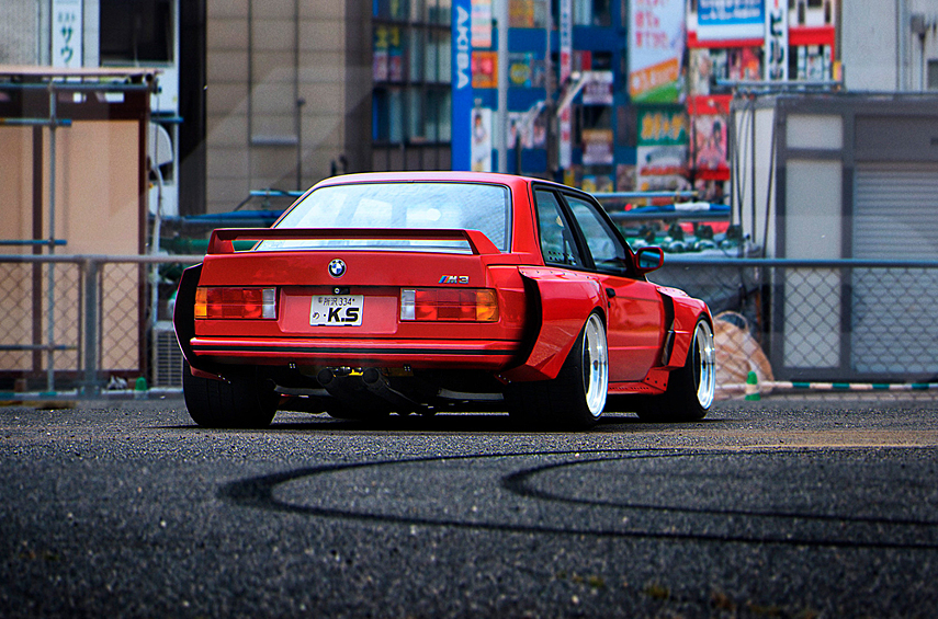 А вот и обещанный JDM! BMW M3 в японском стиле. Автор — Khyzyl Saleem