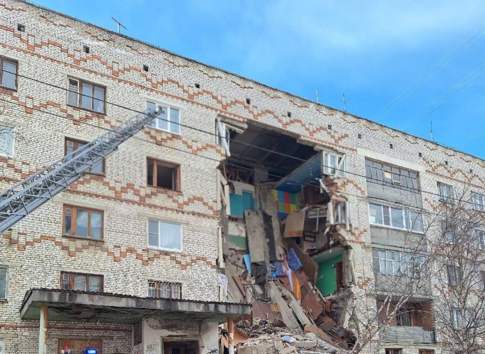 В Печоре Республики Коми частично обрушился пятиэтажный дом