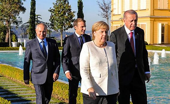 Соло Эрдогана: Путин, Меркель и Макрон оказались в Стамбуле «вторыми скрипками»