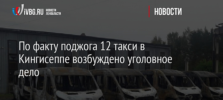 Полиция возбудила дело из-за поджога 12 автобусов в Ленинградской области