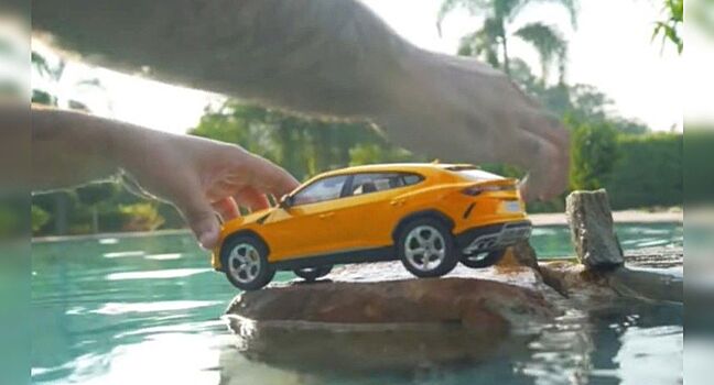 Индийский фотограф для съёмки рекламы Lamborghini Urus использовал масштабную модель — видео
