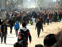 Более тысячи мирных жителей покинули Восточную Гуту по гумкоридорам