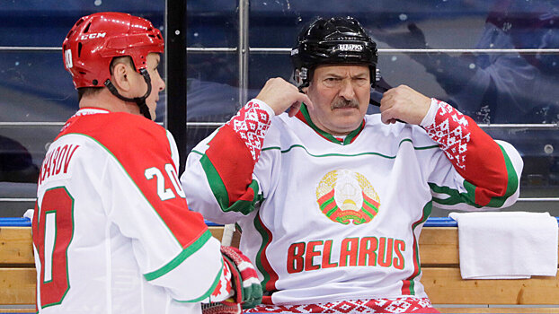Команда Лукашенко сыграла вничью с хоккеистами Минской области