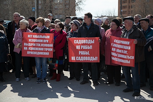 Сотня новосибирских дачников собралась на митинг из-за проблем с электричеством