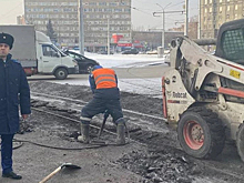 В Новосибирске отремонтировали трамвайные пути на площади Калинина