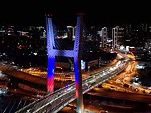 В Новосибирске беспилотник снял движение по четвертому мосту