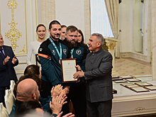 Клуб "Стрела-Ак Барс" в Кремле: раис поздравил регбистов с победой в чемпионате России
