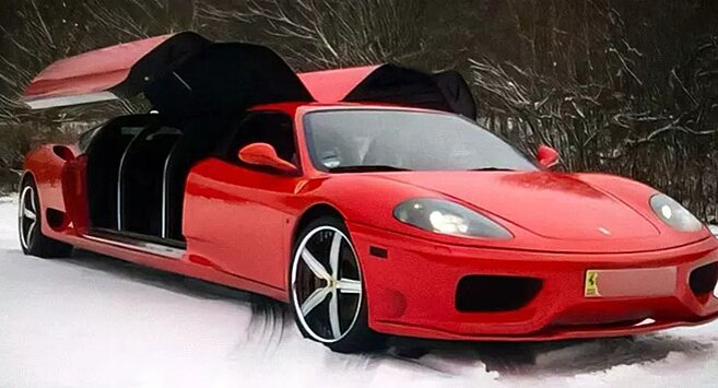 Лимузин на базе Ferrari 360 Modena хотят продать почти за 15 млн рублей