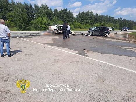 Семь трупов в двух машинах: под Новосибирском лоб в лоб столкнулись легковушки