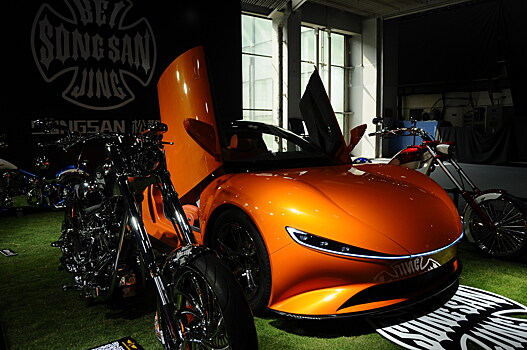 Songsan Motors SS GT показал лектрическое 4-дверное купе с передними дверями типа Lamborghini