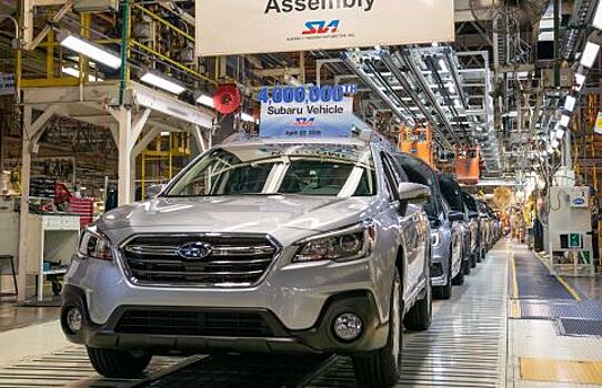 На заводе Subaru выпустили юбилейный автомобиль