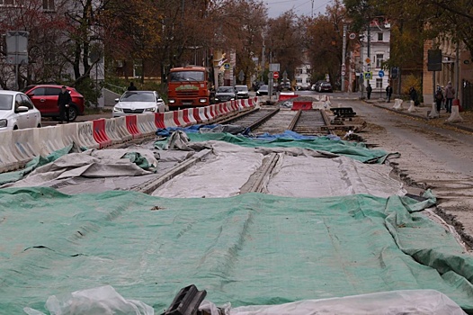 Ремонт трамвайных путей в центре Нижнего Новгорода завершится к январю