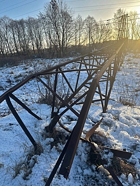 В Курске завершили монтаж опор ЛЭП в районе проспекта Ленинского Комсомола