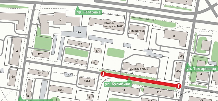 Улицу Кулибина в Нижнем Новгороде перекроют 25 июня