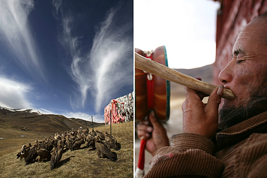 “Небесное погребение”, или жутковатый обряд погребения в Тибете