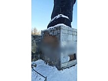 В Челябинской области отвалилась плитка на постаменте памятника Ленину 