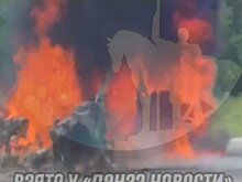 На трассе в Иссинском районе вспыхнула иномарка
