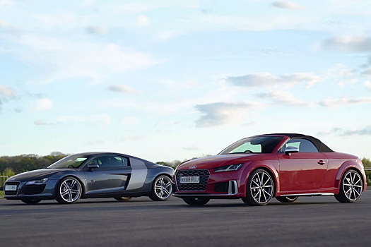 Дрэг-дуэль Audi: старое купе R8 против нового родстера TTS