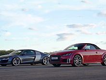 Дрэг-дуэль Audi: старое купе R8 против нового родстера TTS