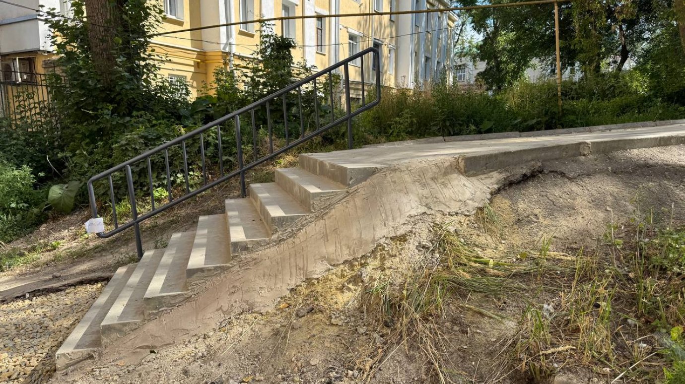 Ремонт лестницы на ул. Кирова в Пензе подходит к концу