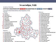 За сутки зараженных коронавирусом вывили в каждом муниципалитете Ростовской области