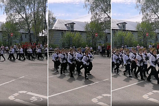Третьеклассники в Подмосковье прошли маршем под песню "Мы - русские. С нами Бог"