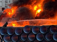 В новом микрорайоне Кургана загорелись пластиковые трубы