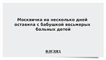 Москвичка на несколько дней оставила с бабушкой восьмерых больных детей