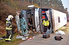 В ДТП с туристическим автобусом в Германии пострадали 18 человек