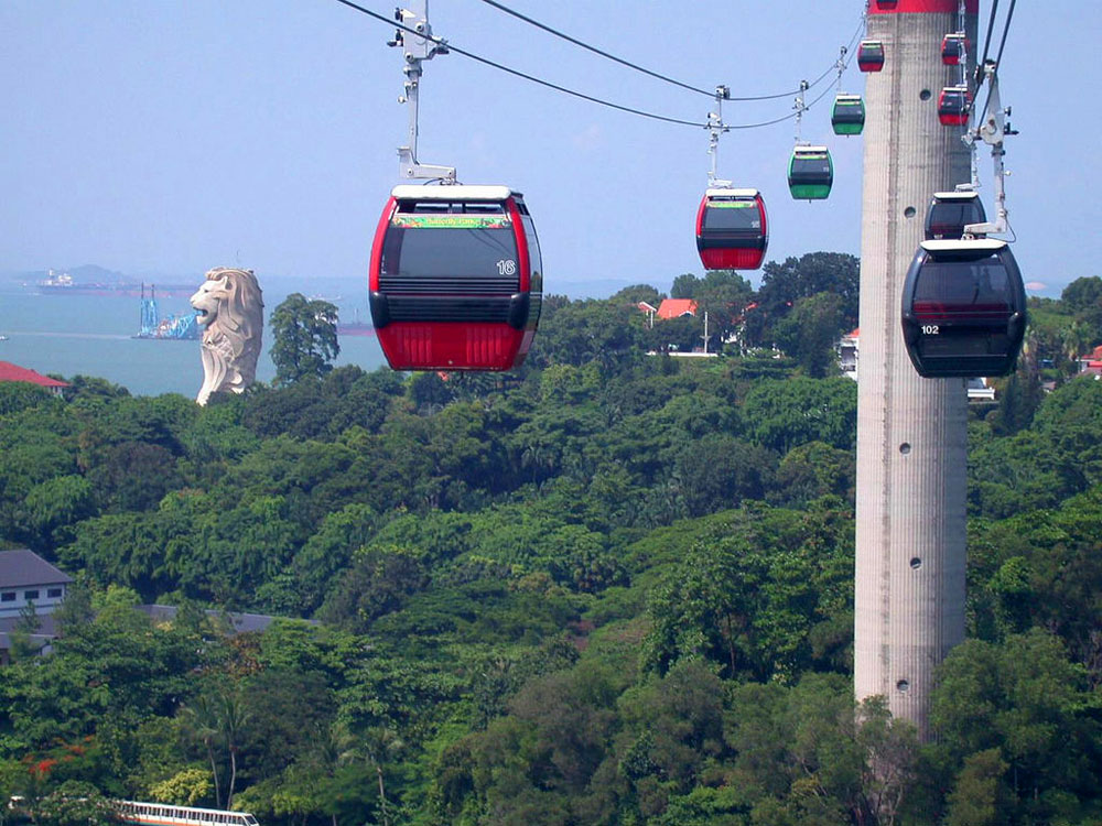 Канатная дорога на остров Сентоза, Сингапур, Азия