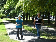 Жители городского округа посетили Парк долголетия