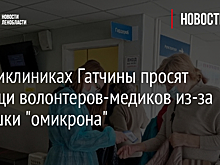 В поликлиниках Гатчины просят помощи волонтеров-медиков из-за вспышки "омикрона"