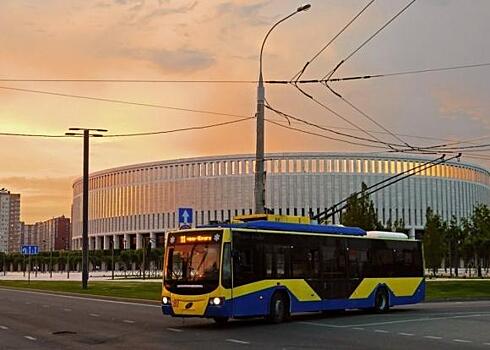 Дополнительные троллейбусы пустят к футбольной арене «Краснодар» в связи с показом кубка ЧМ по футболу
