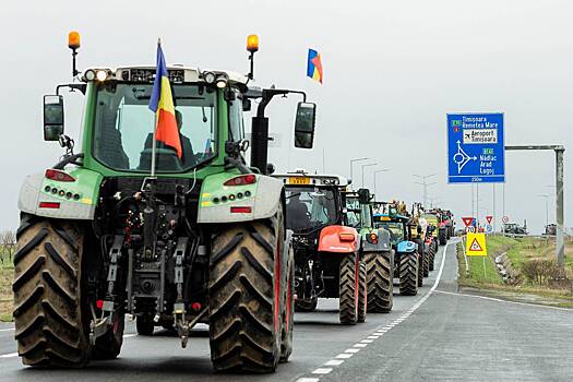 Румынские фермеры вновь заблокировали движение фур с Украины на двух КПП