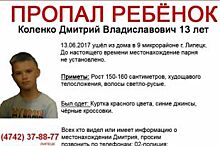 В Липецке ищут 13-летнего мальчика