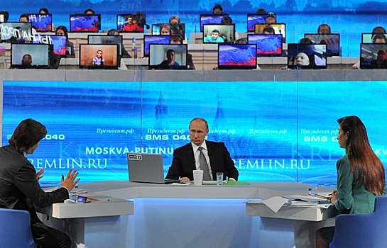 Количество вопросов к «прямой линии» с Путиным приблизилось к 2 млн