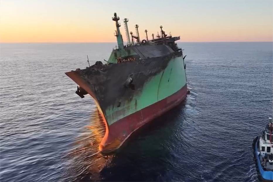 Уничтоженный в Средиземном море российский газовоз показали на видео