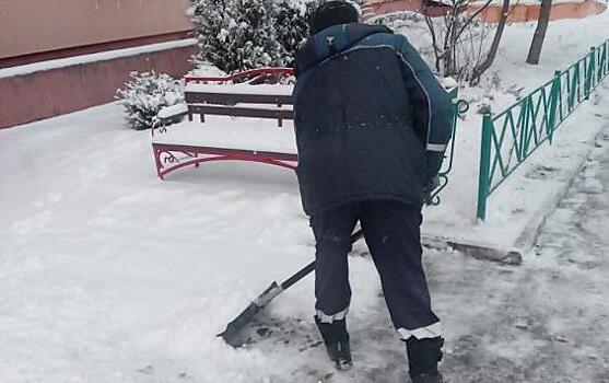 В Курске 400 дворников расчищают дворы от снега
