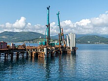 НЗМУ завершает бетонирование гидротехнической части морского терминала
