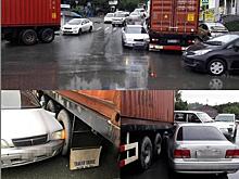 Во Владивостоке девушка на Camry влетела в большегруз