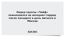 Лидер группы «Чайф» пожаловался на интернет-террор после концерта в день митинга в Москве